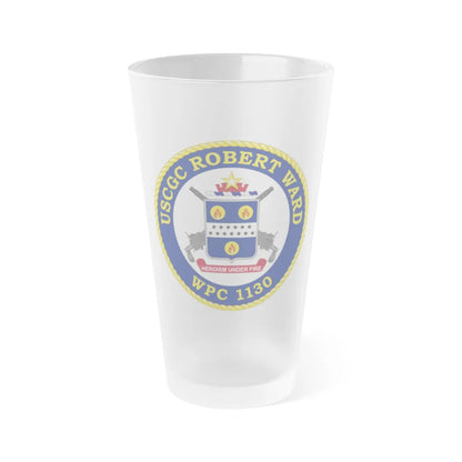 USCGC Robert Ward WPC 1130 (U.S. Coast Guard) Frosted Pint Glass 16oz-Go Mug Yourself