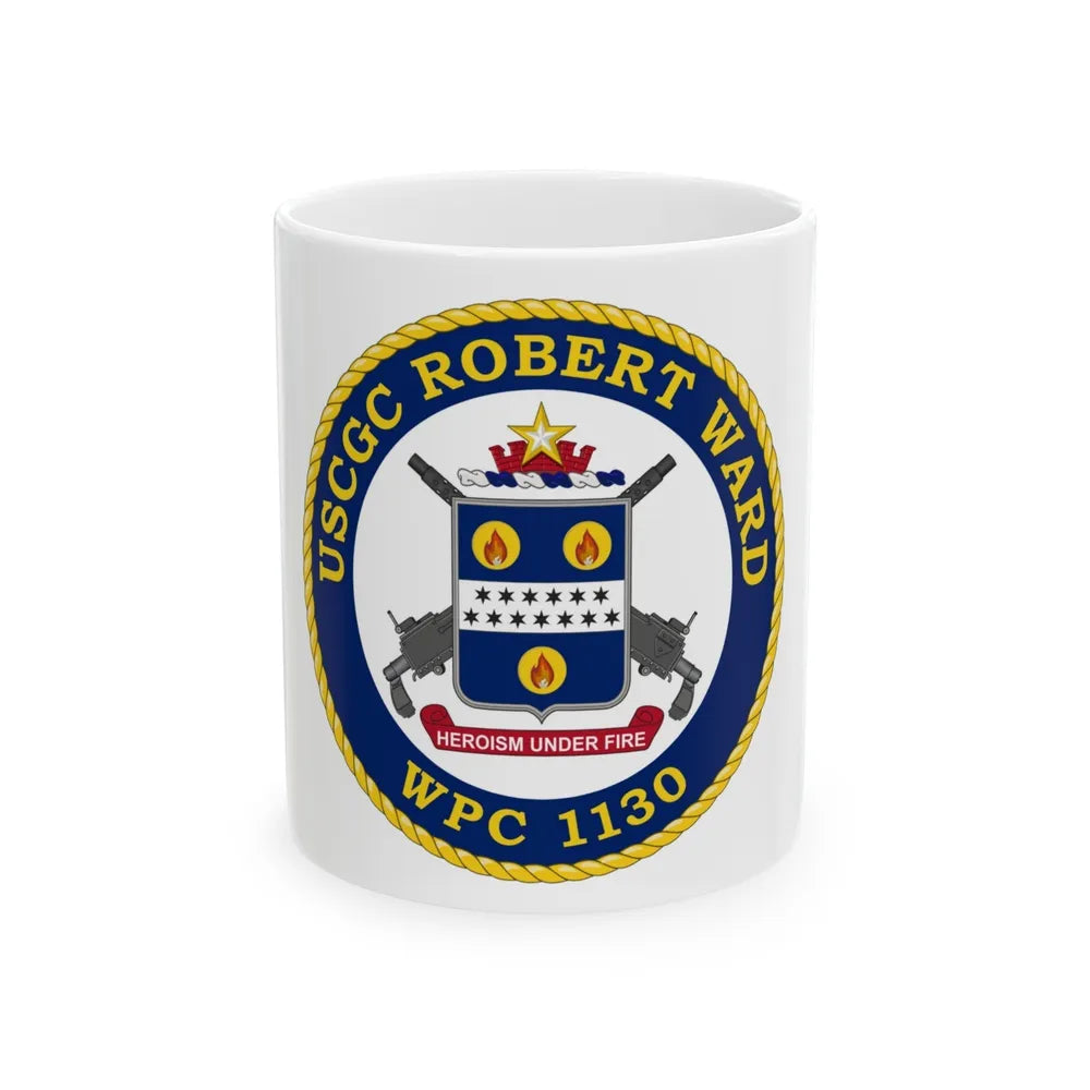 USCGC Robert Ward WPC 1130 (U.S. Coast Guard) White Coffee Mug-11oz-Go Mug Yourself