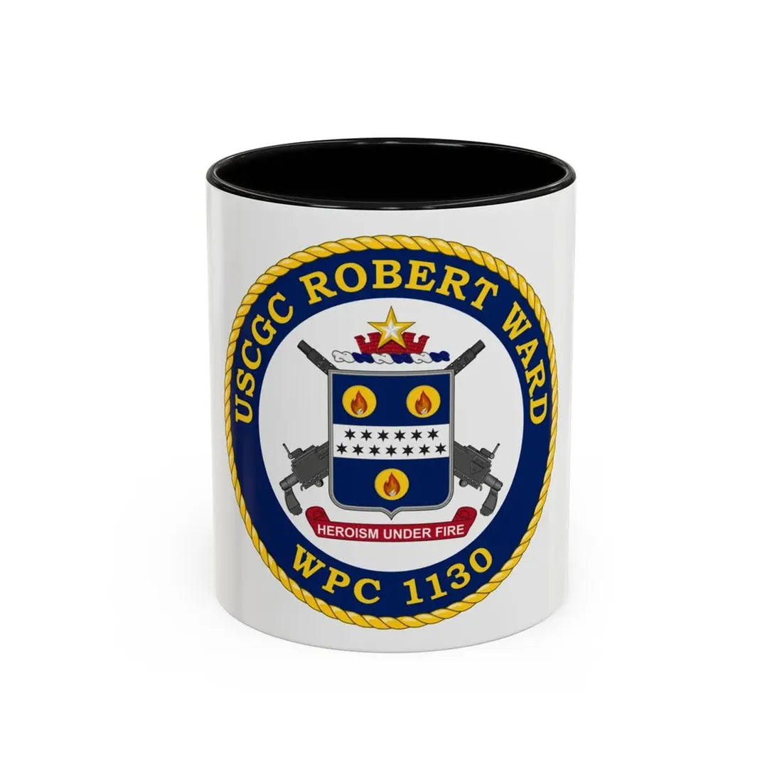 USCGC Robert Ward WPC 1130 (U.S. Coast Guard) Accent Coffee Mug 11oz Black - Go Mug Yourself