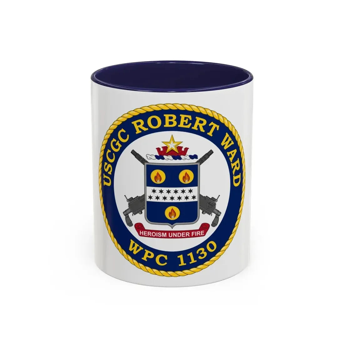 USCGC Robert Ward WPC 1130 (U.S. Coast Guard) Accent Coffee Mug 11oz Navy - Go Mug Yourself