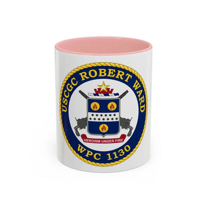 USCGC Robert Ward WPC 1130 (U.S. Coast Guard) Accent Coffee Mug 11oz Pink - Go Mug Yourself