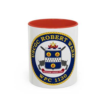 USCGC Robert Ward WPC 1130 (U.S. Coast Guard) Accent Coffee Mug 11oz Red - Go Mug Yourself