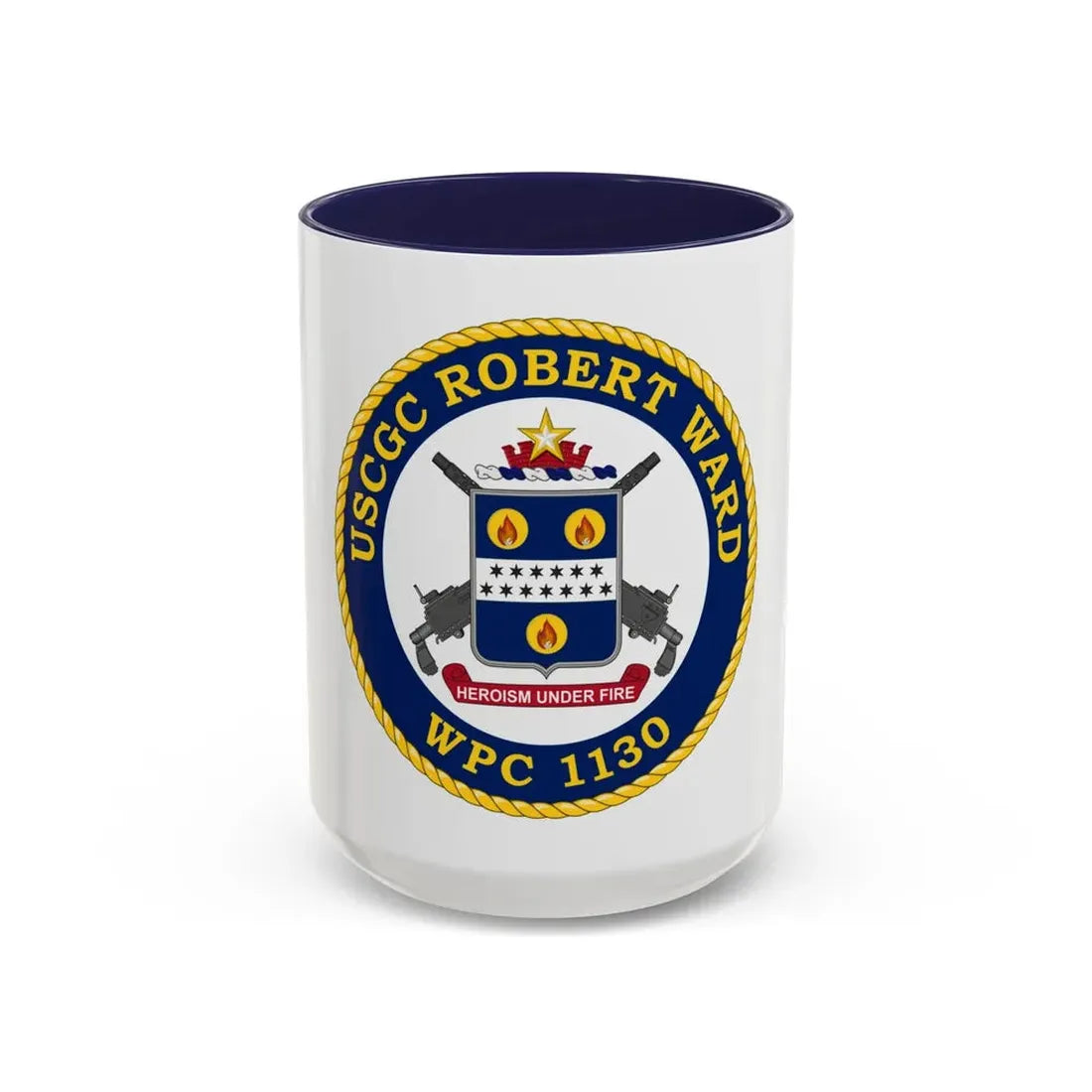 USCGC Robert Ward WPC 1130 (U.S. Coast Guard) Accent Coffee Mug 15oz Navy - Go Mug Yourself