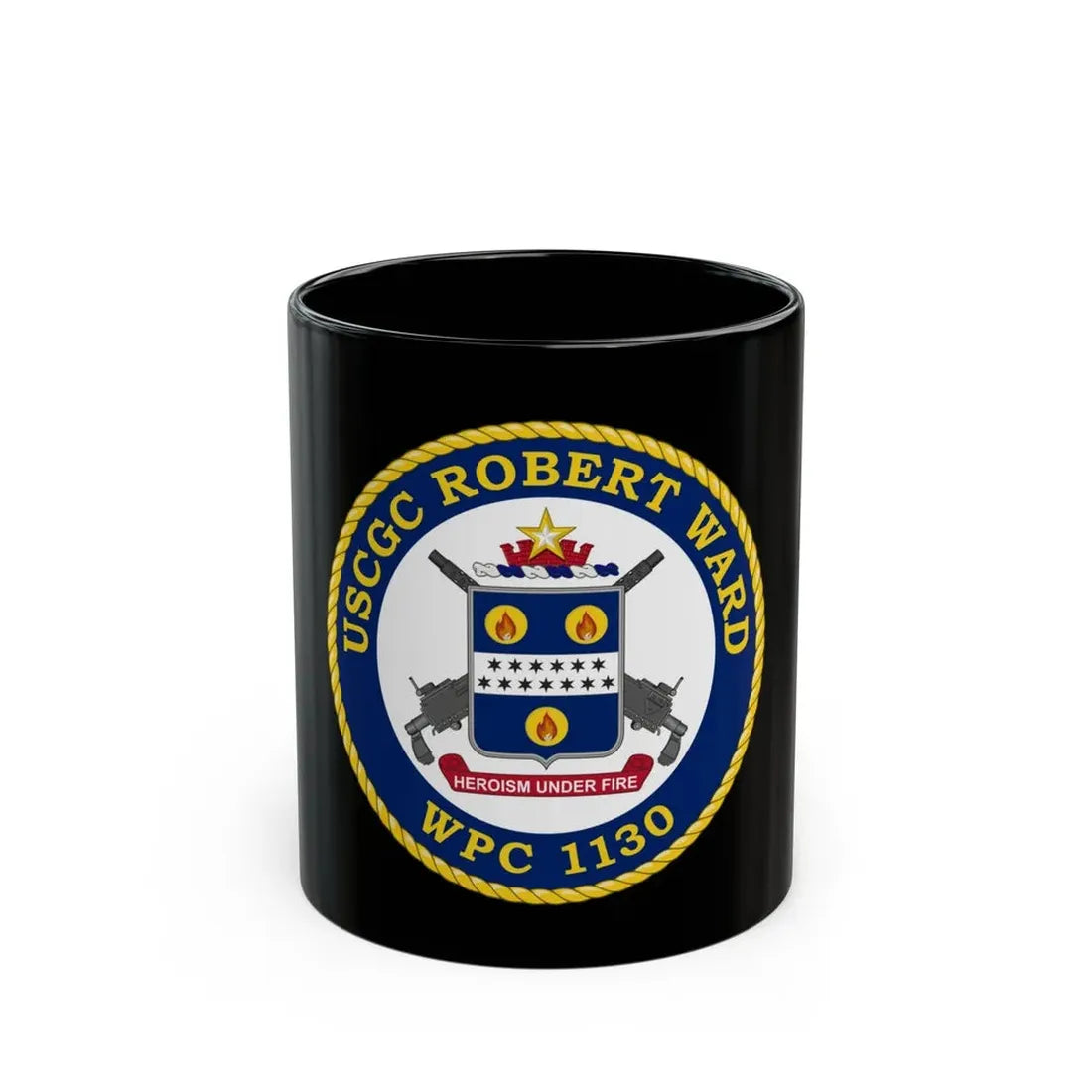 USCGC Robert Ward WPC 1130 (U.S. Coast Guard) Black Coffee Mug 11oz - Go Mug Yourself