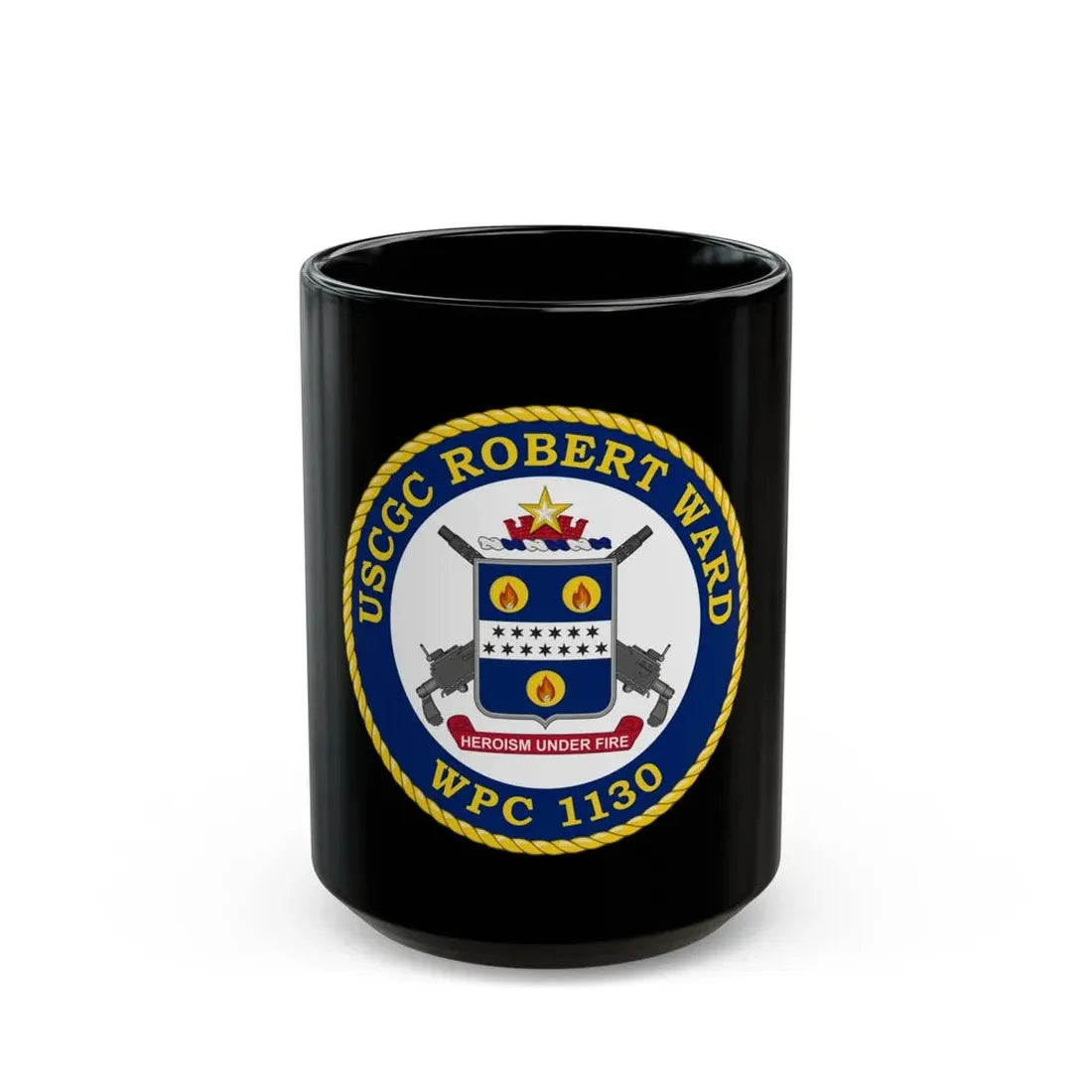 USCGC Robert Ward WPC 1130 (U.S. Coast Guard) Black Coffee Mug 15oz - Go Mug Yourself