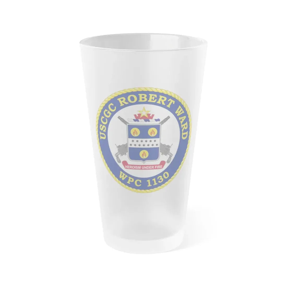 USCGC Robert Ward WPC 1130 (U.S. Coast Guard) Frosted Pint Glass 16oz Default Title - Go Mug Yourself