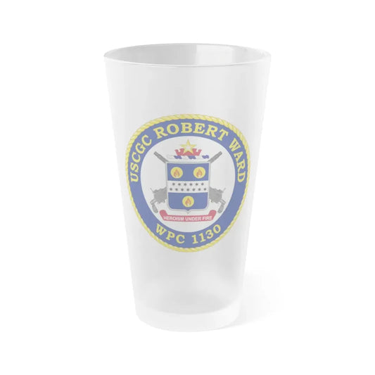 USCGC Robert Ward WPC 1130 (U.S. Coast Guard) Frosted Pint Glass 16oz Default Title - Go Mug Yourself