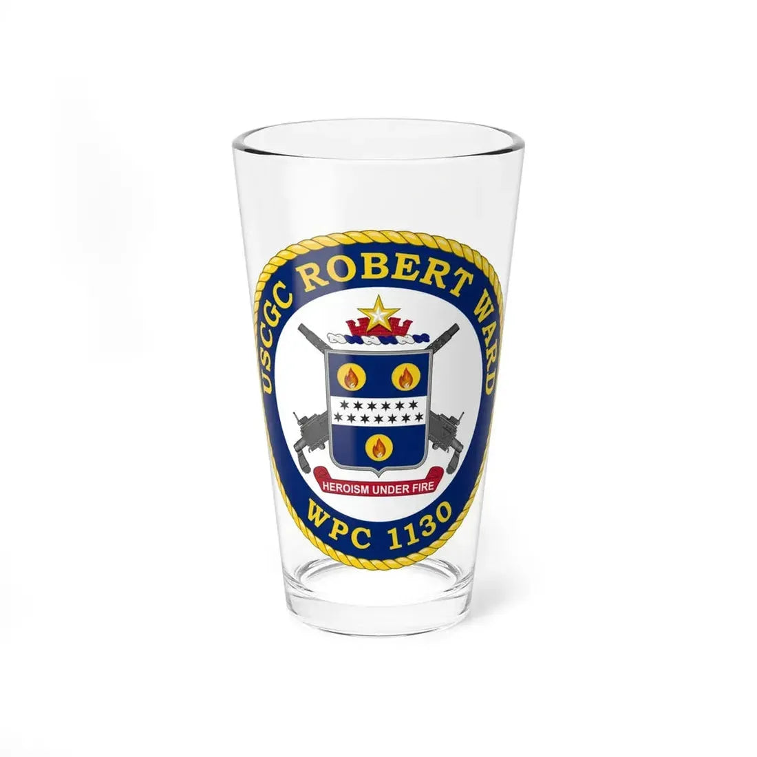 USCGC Robert Ward WPC 1130 (U.S. Coast Guard) Pint Glass 16oz 16oz - Go Mug Yourself