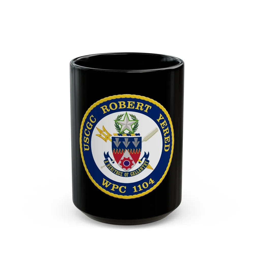 USCGC Robert Yered WPC 1104 1 (U.S. Coast Guard) Black Coffee Mug-15oz-Go Mug Yourself