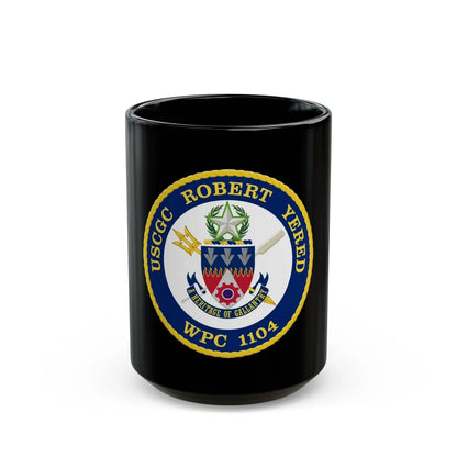 USCGC Robert Yered WPC 1104 1 (U.S. Coast Guard) Black Coffee Mug-15oz-Go Mug Yourself