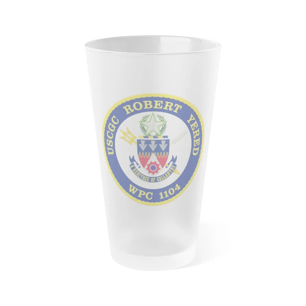 USCGC Robert Yered WPC 1104 1 (U.S. Coast Guard) Frosted Pint Glass 16oz-Go Mug Yourself