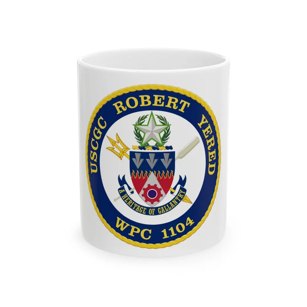 USCGC Robert Yered WPC 1104 1 (U.S. Coast Guard) White Coffee Mug-11oz-Go Mug Yourself