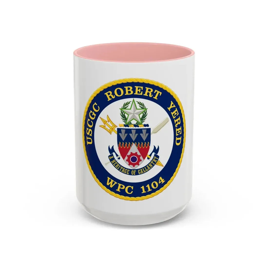 USCGC Robert Yered WPC 1104 1 (U.S. Coast Guard) Accent Coffee Mug 15oz Pink - Go Mug Yourself