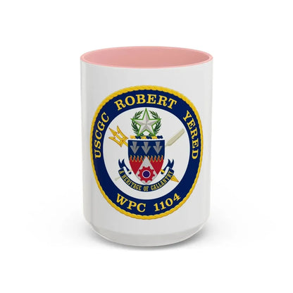 USCGC Robert Yered WPC 1104 1 (U.S. Coast Guard) Accent Coffee Mug 15oz Pink - Go Mug Yourself