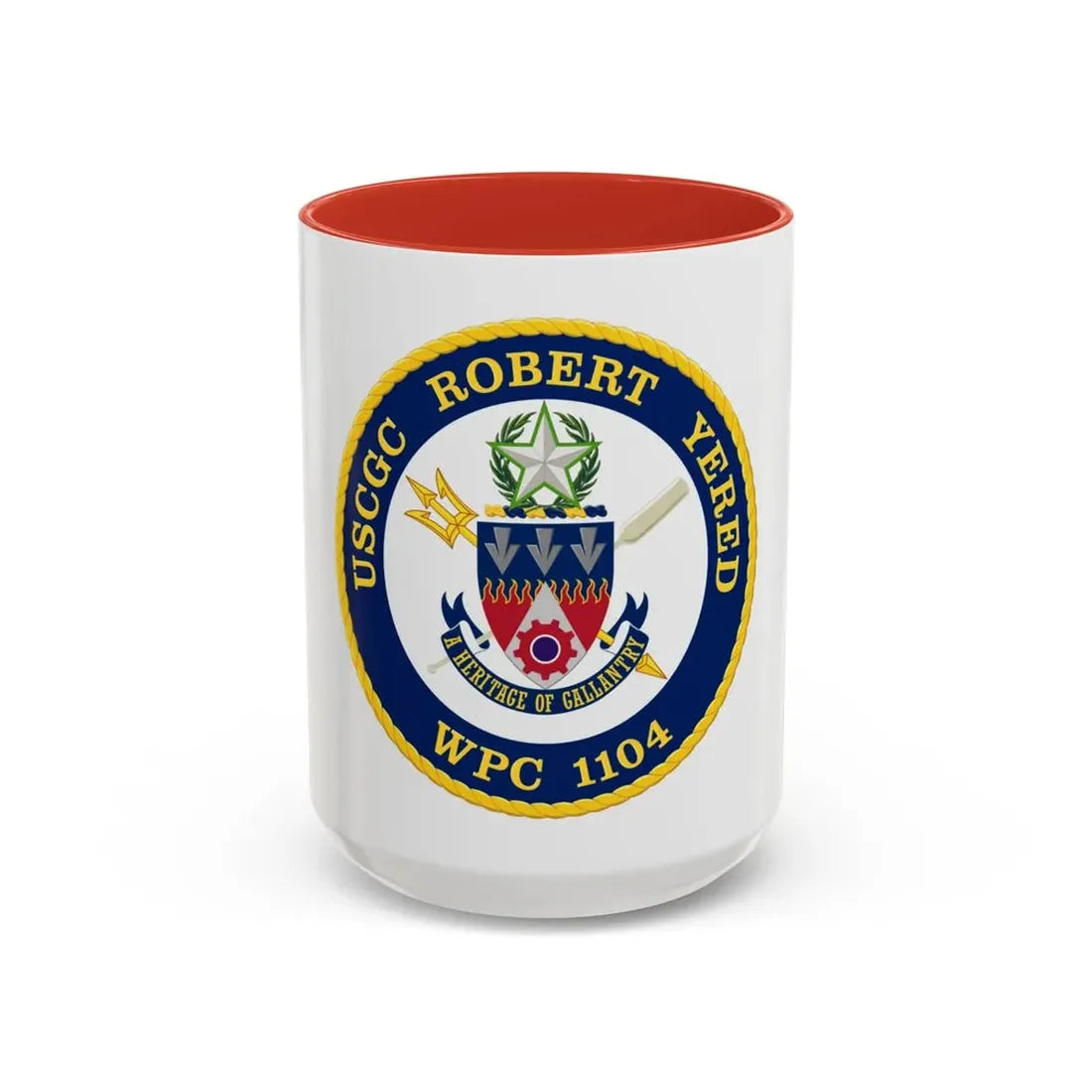 USCGC Robert Yered WPC 1104 1 (U.S. Coast Guard) Accent Coffee Mug 15oz Red - Go Mug Yourself