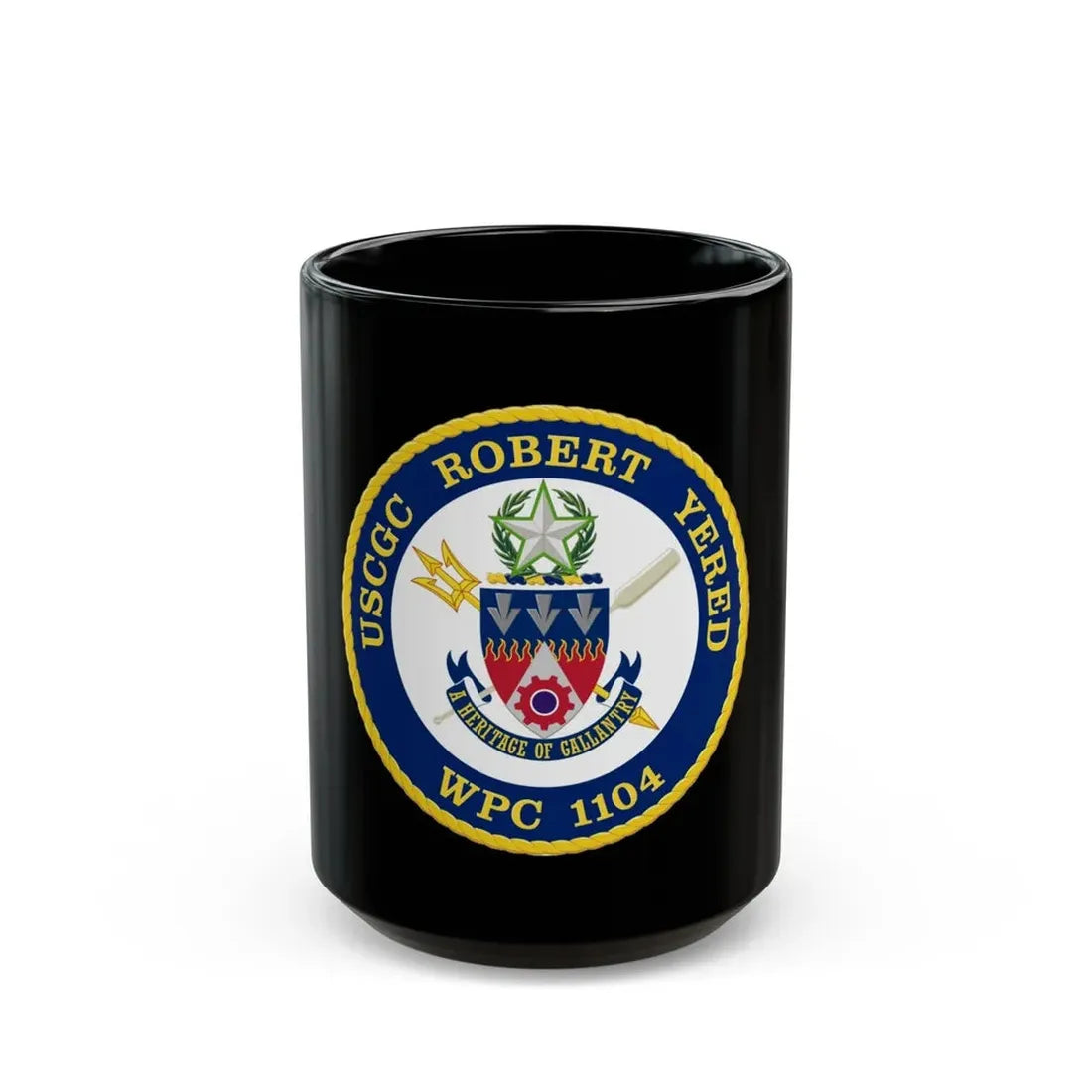 USCGC Robert Yered WPC 1104 1 (U.S. Coast Guard) Black Coffee Mug 15oz - Go Mug Yourself