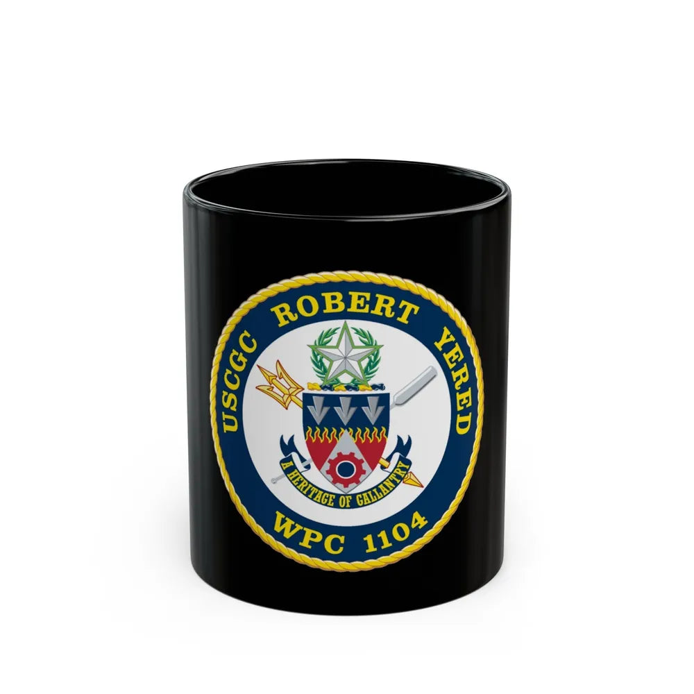 USCGC ROBERT YERED WPC 1104 (U.S. Coast Guard) Black Coffee Mug-11oz-Go Mug Yourself