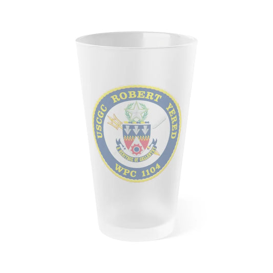 USCGC ROBERT YERED WPC 1104 (U.S. Coast Guard) Frosted Pint Glass 16oz-Go Mug Yourself