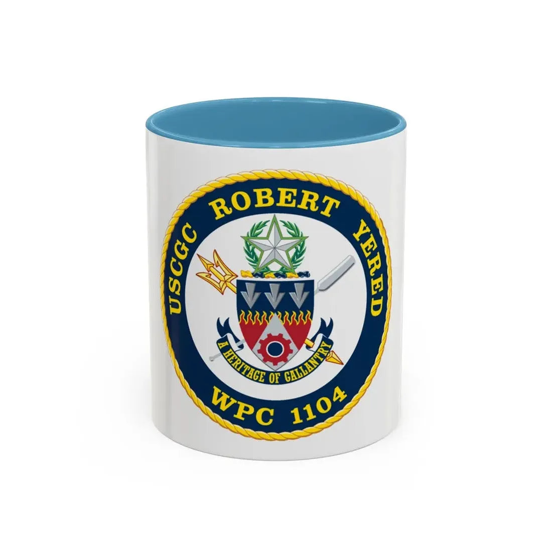 USCGC ROBERT YERED WPC 1104 (U.S. Coast Guard) Accent Coffee Mug 11oz Light Blue - Go Mug Yourself