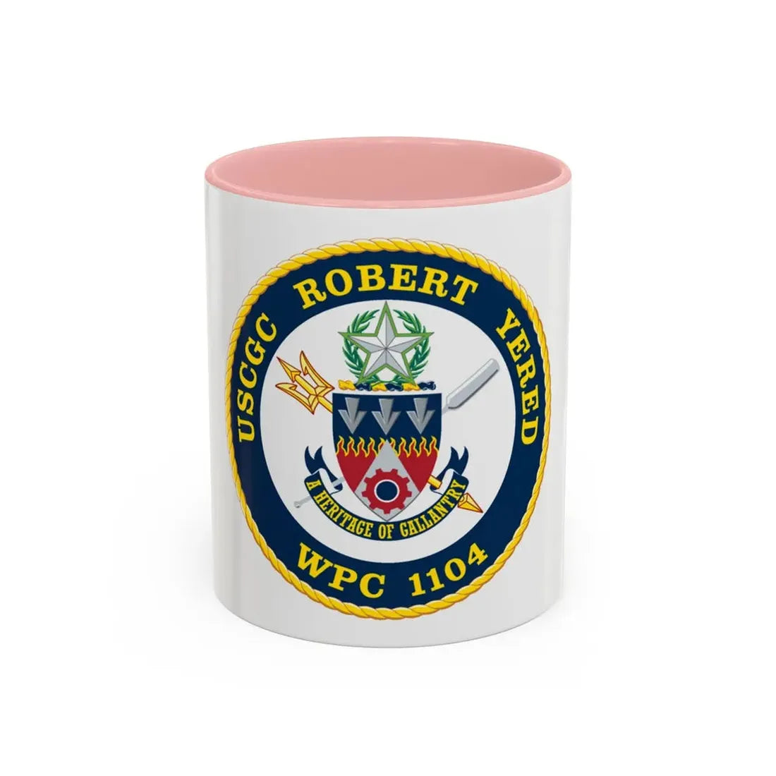 USCGC ROBERT YERED WPC 1104 (U.S. Coast Guard) Accent Coffee Mug 11oz Pink - Go Mug Yourself