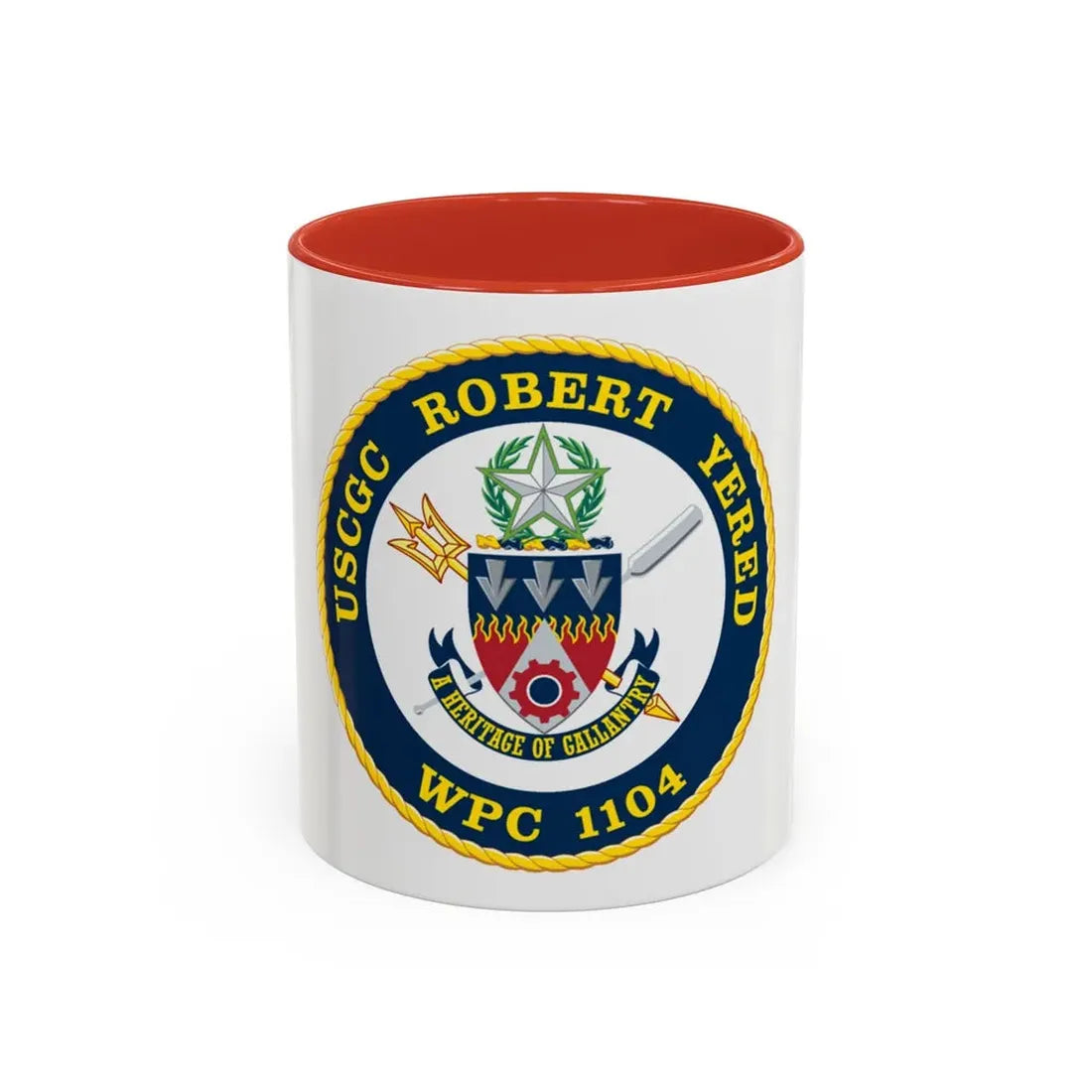 USCGC ROBERT YERED WPC 1104 (U.S. Coast Guard) Accent Coffee Mug 11oz Red - Go Mug Yourself