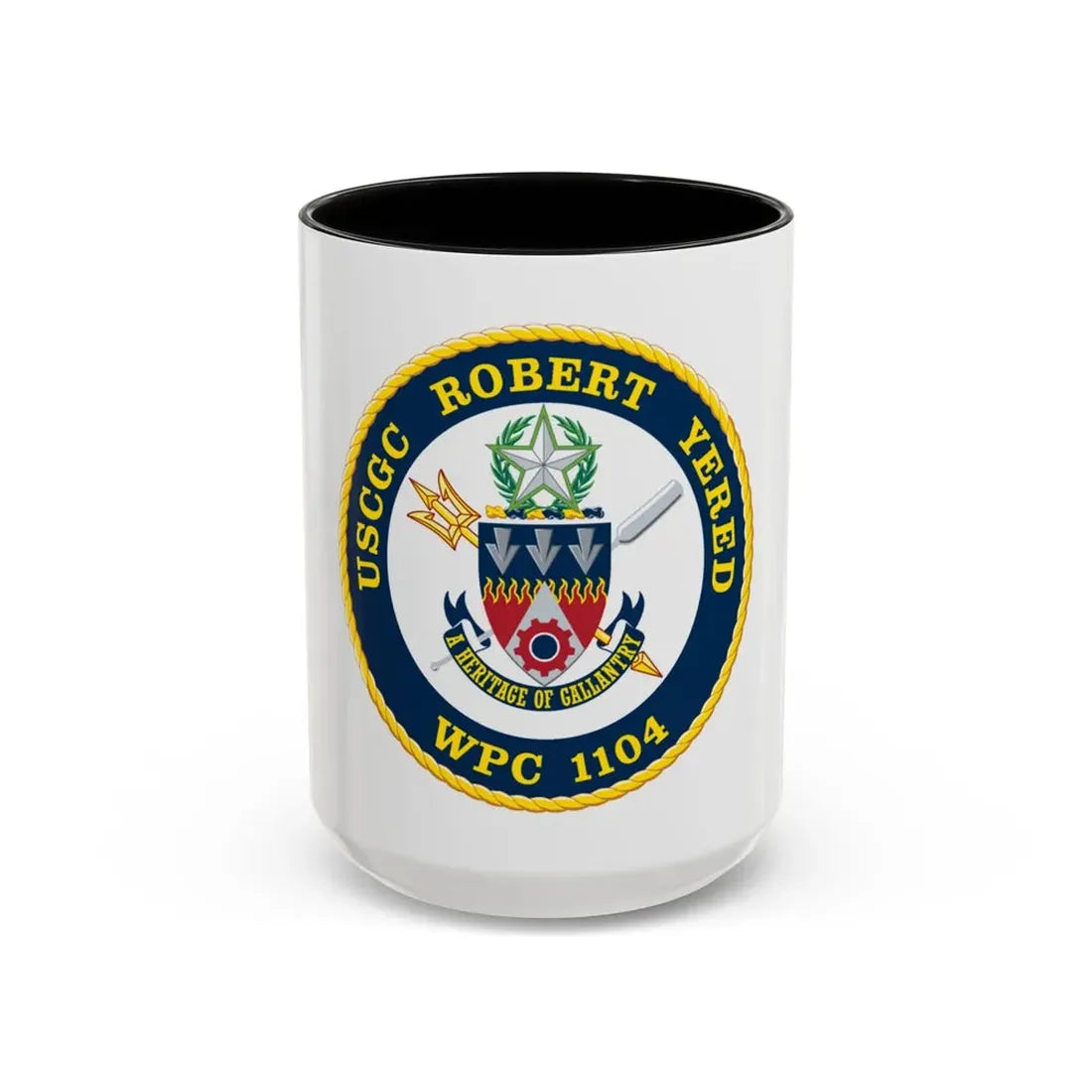 USCGC ROBERT YERED WPC 1104 (U.S. Coast Guard) Accent Coffee Mug 15oz Black - Go Mug Yourself