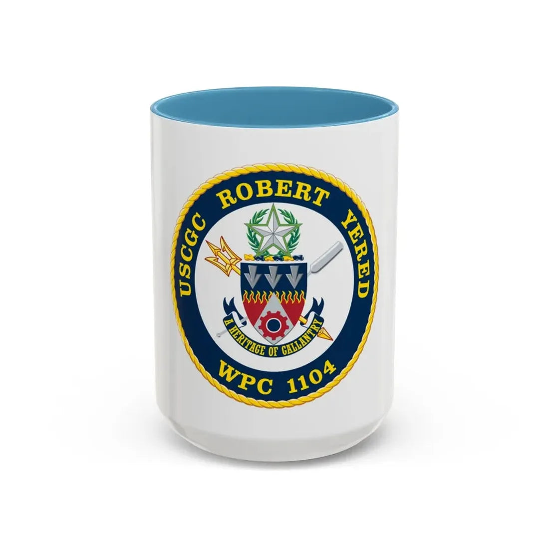 USCGC ROBERT YERED WPC 1104 (U.S. Coast Guard) Accent Coffee Mug 15oz Light Blue - Go Mug Yourself