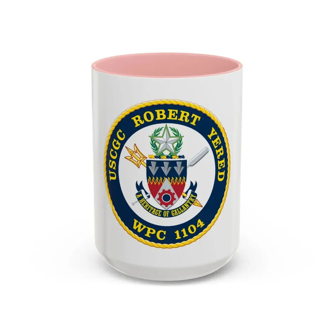 USCGC ROBERT YERED WPC 1104 (U.S. Coast Guard) Accent Coffee Mug 15oz Pink - Go Mug Yourself