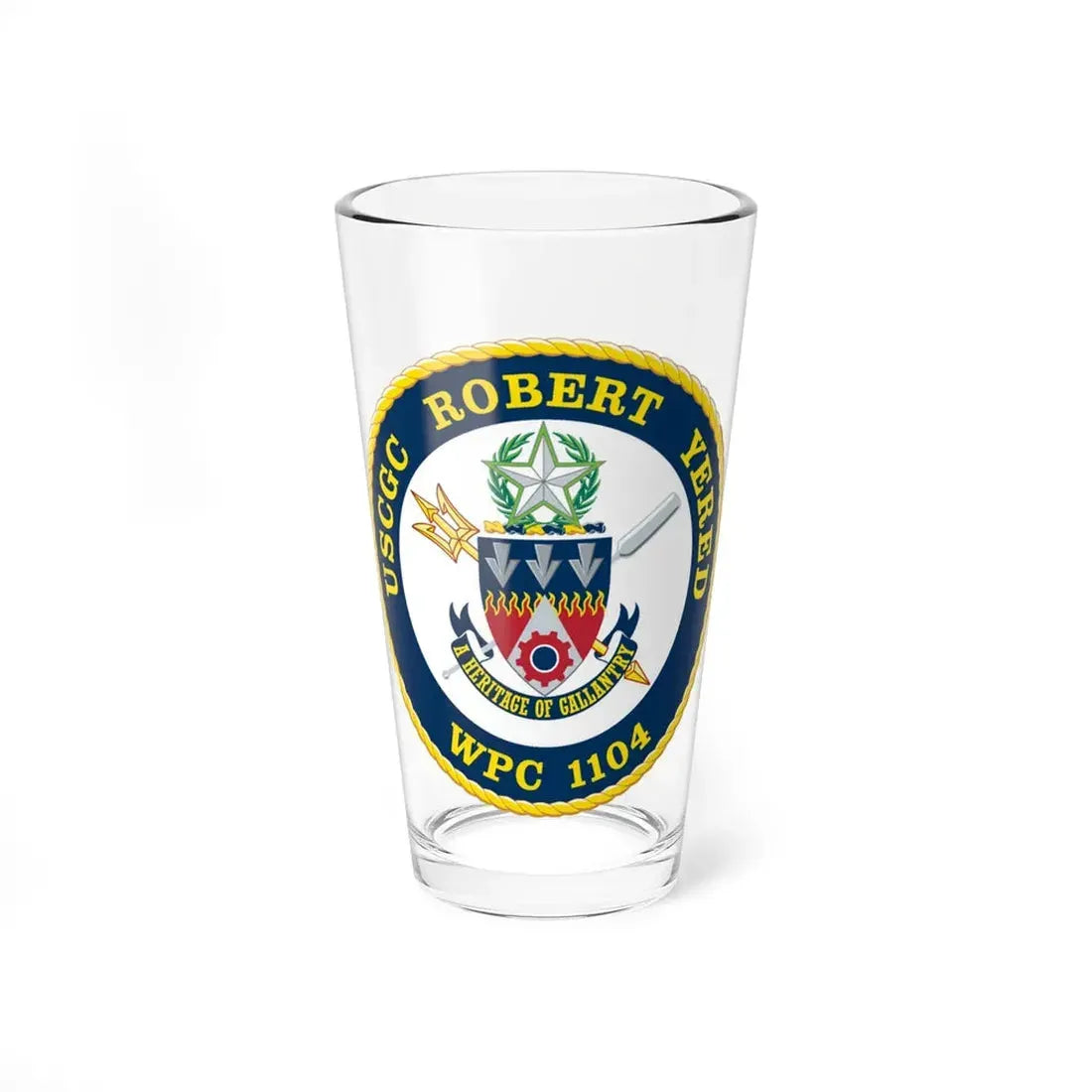 USCGC ROBERT YERED WPC 1104 (U.S. Coast Guard) Pint Glass 16oz 16oz - Go Mug Yourself