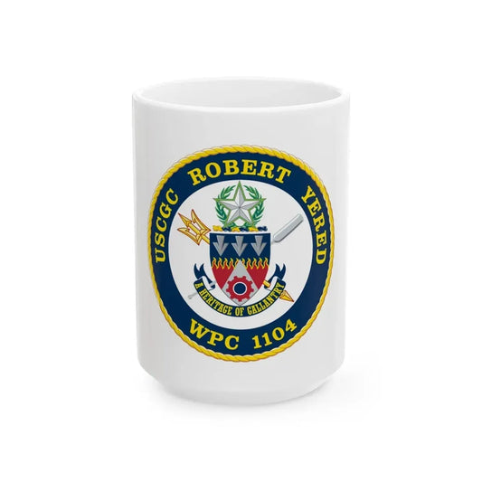 USCGC ROBERT YERED WPC 1104 (U.S. Coast Guard) White Coffee Mug 15oz - Go Mug Yourself