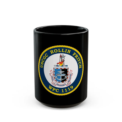 USCGC Rollin Fritch WPC 1119 (U.S. Coast Guard) Black Coffee Mug-15oz-Go Mug Yourself