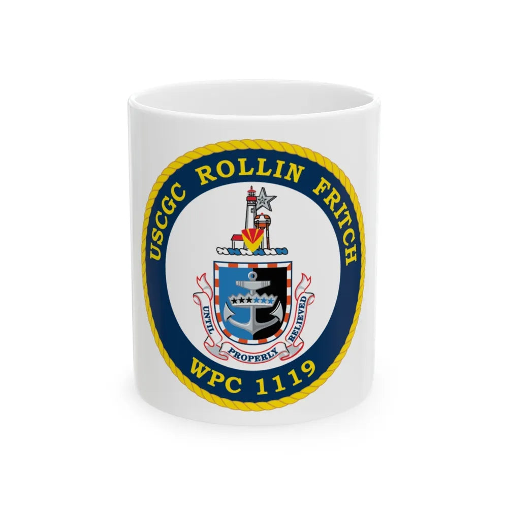 USCGC Rollin Fritch WPC 1119 (U.S. Coast Guard) White Coffee Mug-11oz-Go Mug Yourself