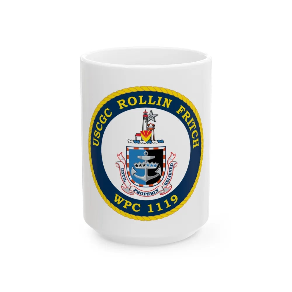 USCGC Rollin Fritch WPC 1119 (U.S. Coast Guard) White Coffee Mug-15oz-Go Mug Yourself