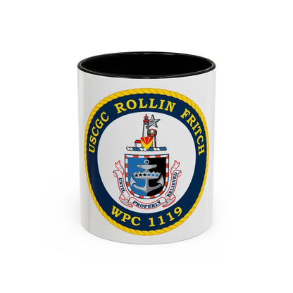 USCGC Rollin Fritch WPC 1119 (U.S. Coast Guard) Accent Coffee Mug 11oz Black - Go Mug Yourself