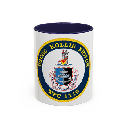USCGC Rollin Fritch WPC 1119 (U.S. Coast Guard) Accent Coffee Mug 11oz Navy - Go Mug Yourself