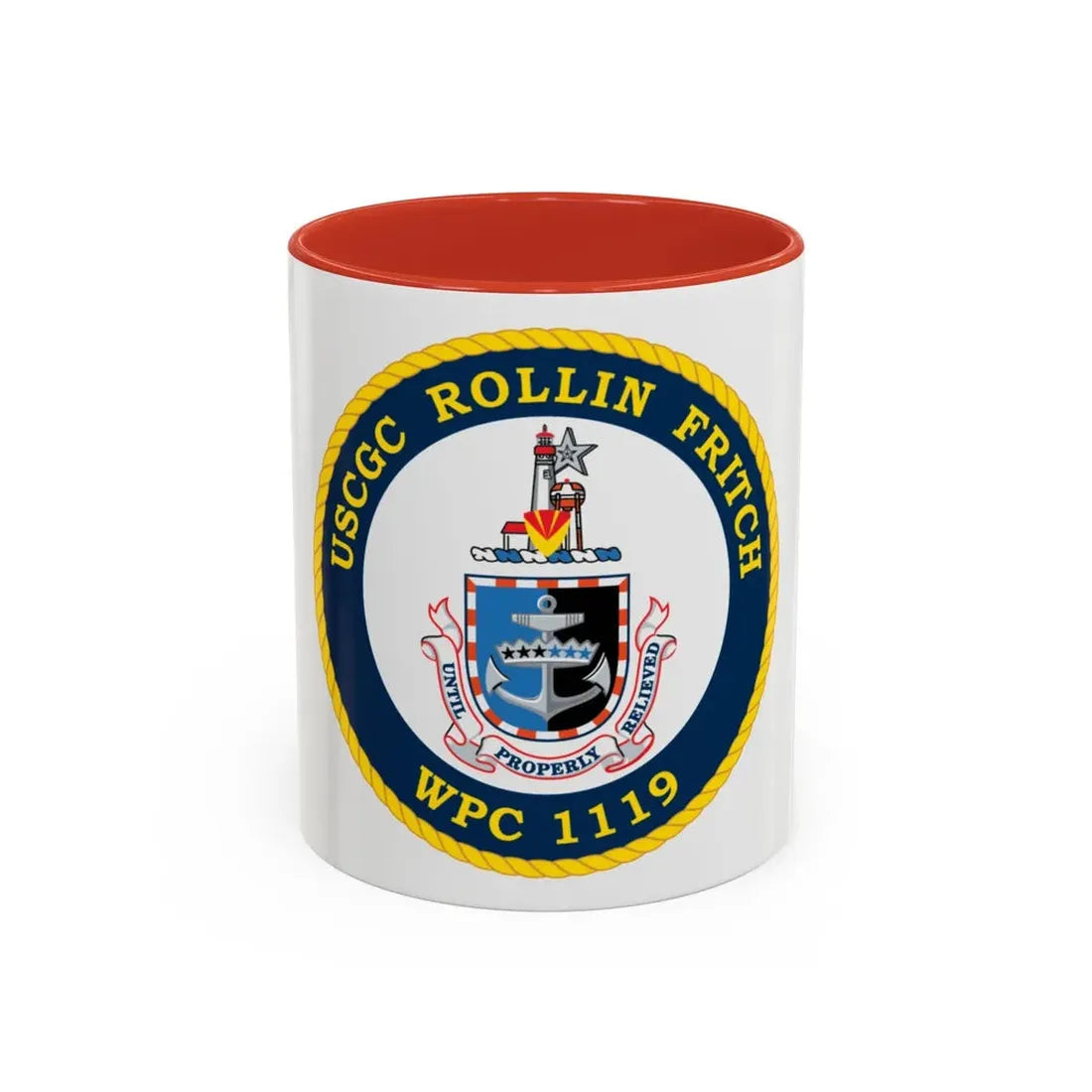 USCGC Rollin Fritch WPC 1119 (U.S. Coast Guard) Accent Coffee Mug 11oz Red - Go Mug Yourself