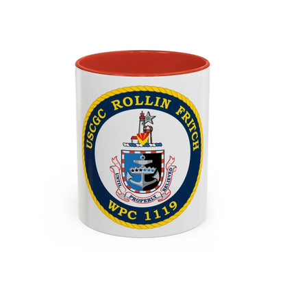 USCGC Rollin Fritch WPC 1119 (U.S. Coast Guard) Accent Coffee Mug 11oz Red - Go Mug Yourself