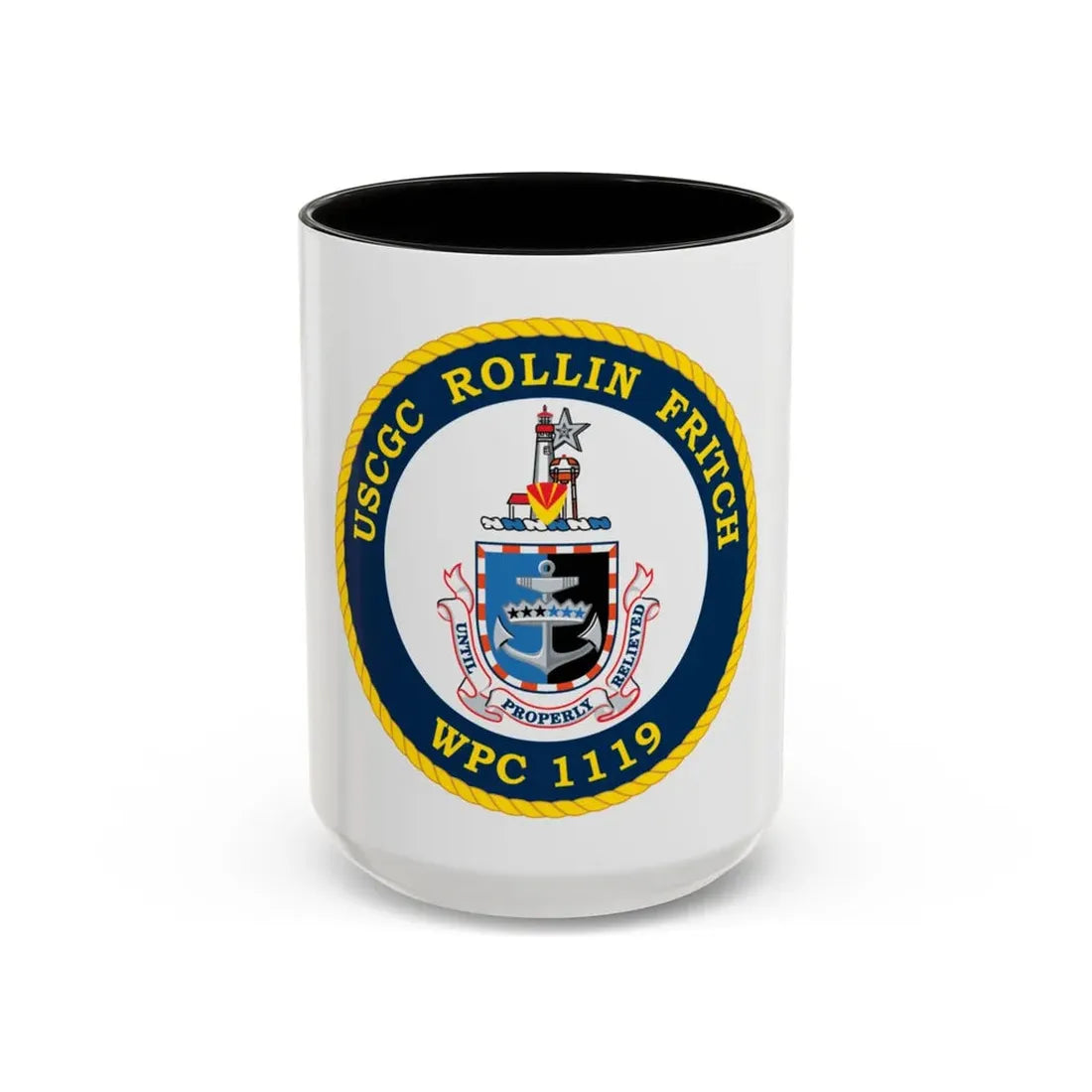 USCGC Rollin Fritch WPC 1119 (U.S. Coast Guard) Accent Coffee Mug 15oz Black - Go Mug Yourself