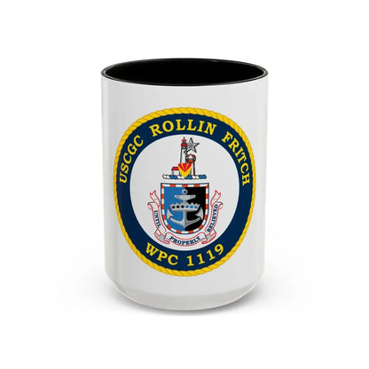 USCGC Rollin Fritch WPC 1119 (U.S. Coast Guard) Accent Coffee Mug 15oz Black - Go Mug Yourself