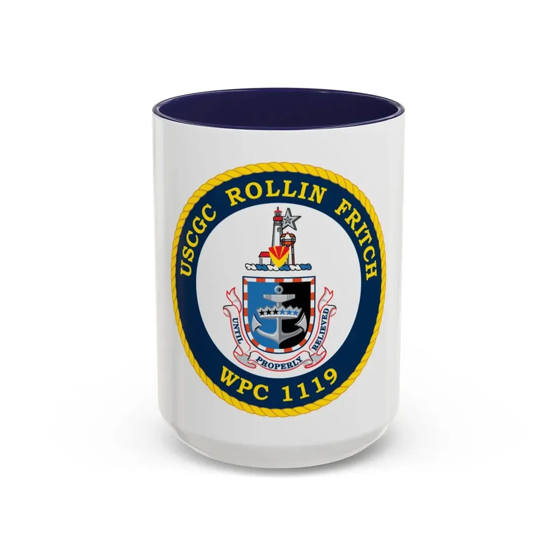USCGC Rollin Fritch WPC 1119 (U.S. Coast Guard) Accent Coffee Mug 15oz Navy - Go Mug Yourself