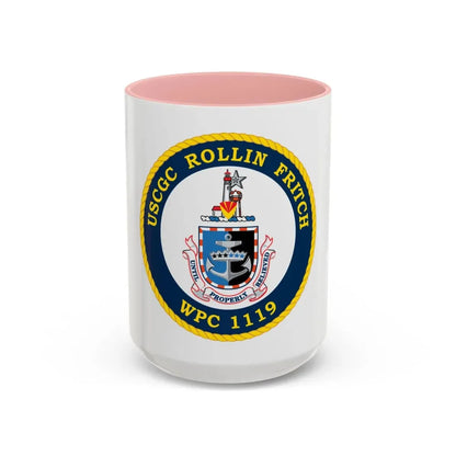 USCGC Rollin Fritch WPC 1119 (U.S. Coast Guard) Accent Coffee Mug 15oz Pink - Go Mug Yourself