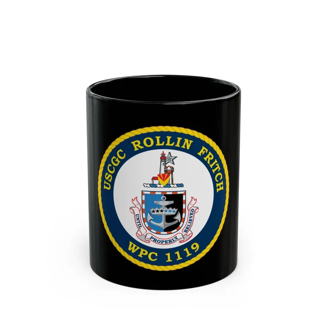 USCGC Rollin Fritch WPC 1119 (U.S. Coast Guard) Black Coffee Mug 11oz - Go Mug Yourself
