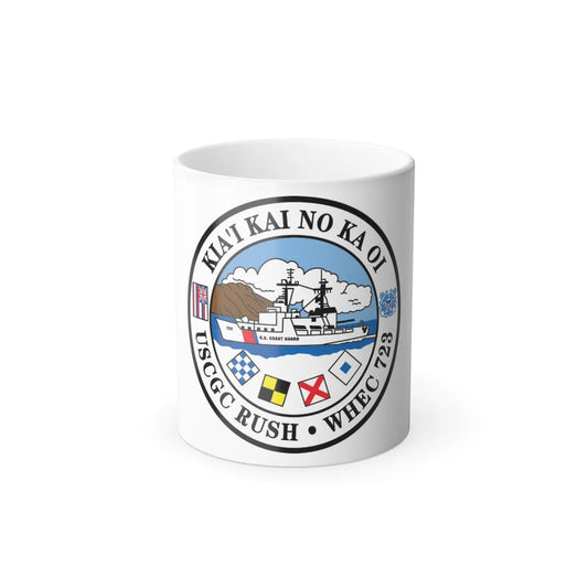 USCGC RUSH WHEC 723 (U.S. Coast Guard) Color Changing Mug 11oz-11oz-Go Mug Yourself