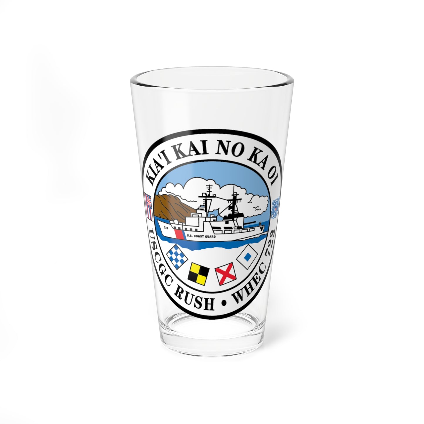 USCGC RUSH WHEC 723 (U.S. Coast Guard) Pint Glass 16oz-16oz-Go Mug Yourself