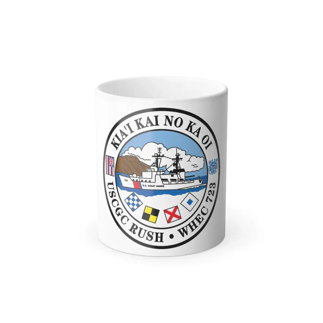 USCGC RUSH WHEC 723 (U.S. Coast Guard) Color Changing Coffee Mug 11oz - Go Mug Yourself