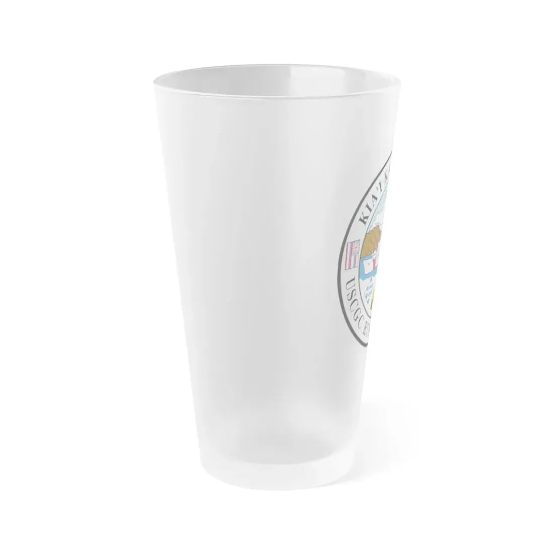 USCGC RUSH WHEC 723 (U.S. Coast Guard) Frosted Pint Glass 16oz - Go Mug Yourself