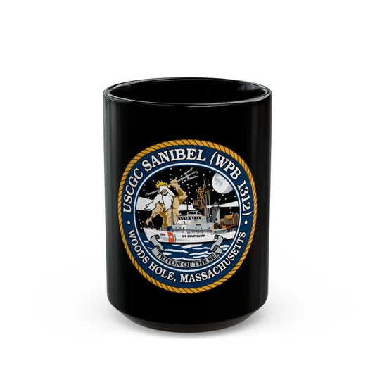 USCGC Sanibel WPB 1312 (U.S. Coast Guard) Black Coffee Mug-15oz-Go Mug Yourself