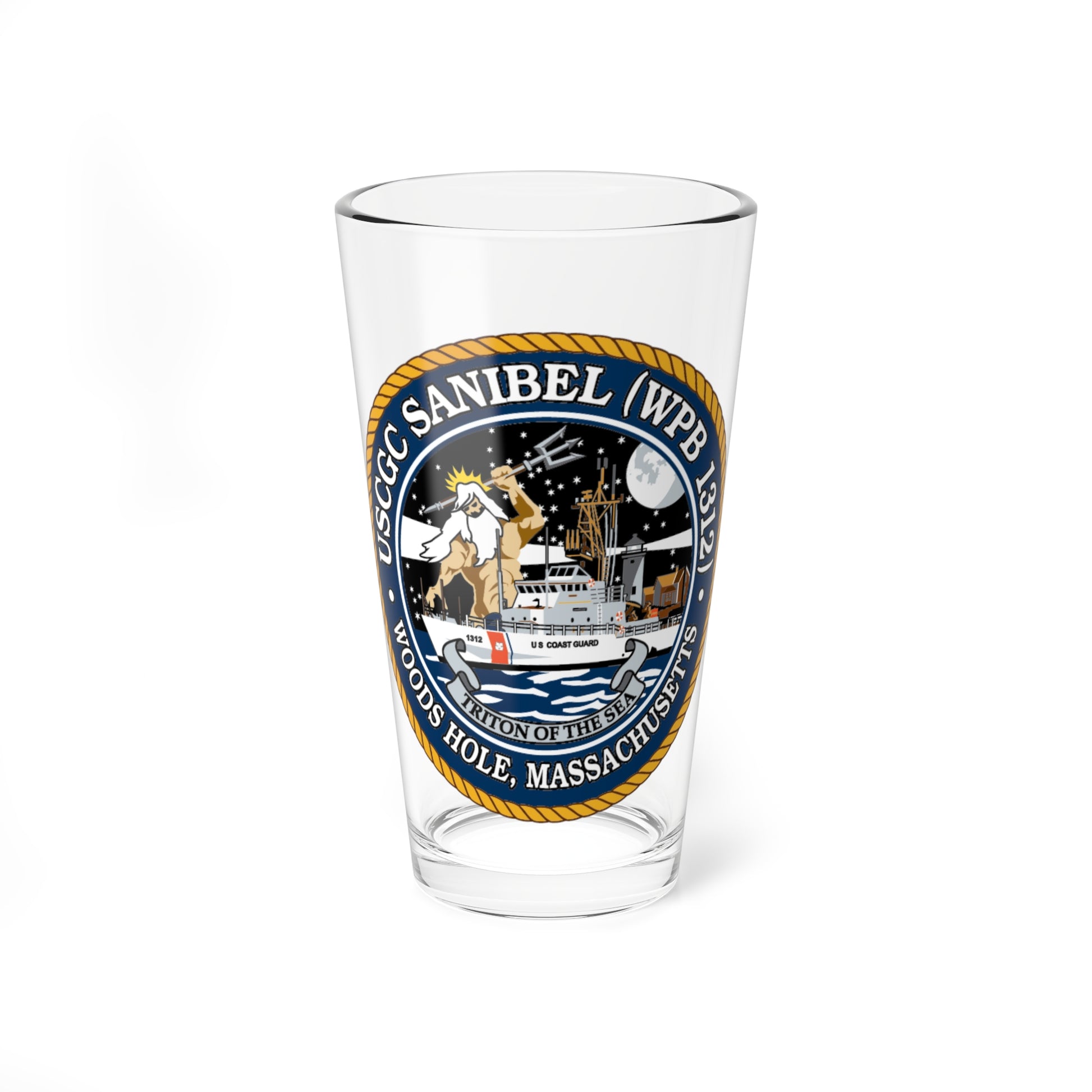 USCGC Sanibel WPB 1312 (U.S. Coast Guard) Pint Glass 16oz-16oz-Go Mug Yourself