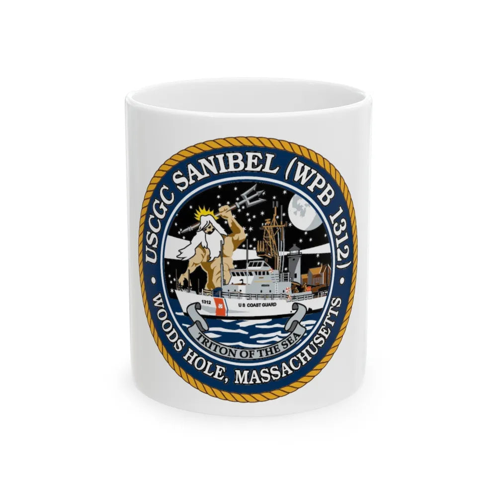 USCGC Sanibel WPB 1312 (U.S. Coast Guard) White Coffee Mug-11oz-Go Mug Yourself