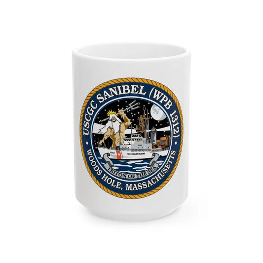 USCGC Sanibel WPB 1312 (U.S. Coast Guard) White Coffee Mug-15oz-Go Mug Yourself